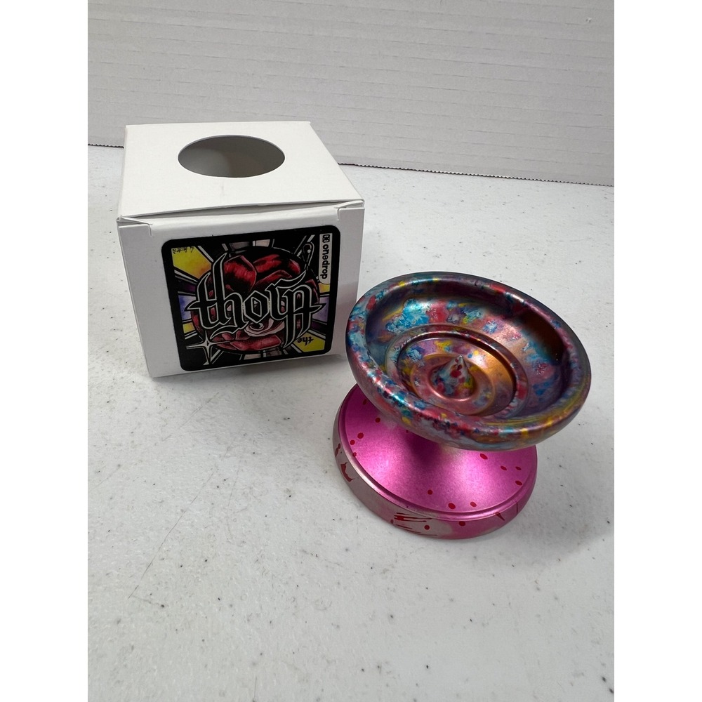 One Drop Thorn Yo-Yo Rare HTF Splash Splatter Aluminum Made in USA w/ Box